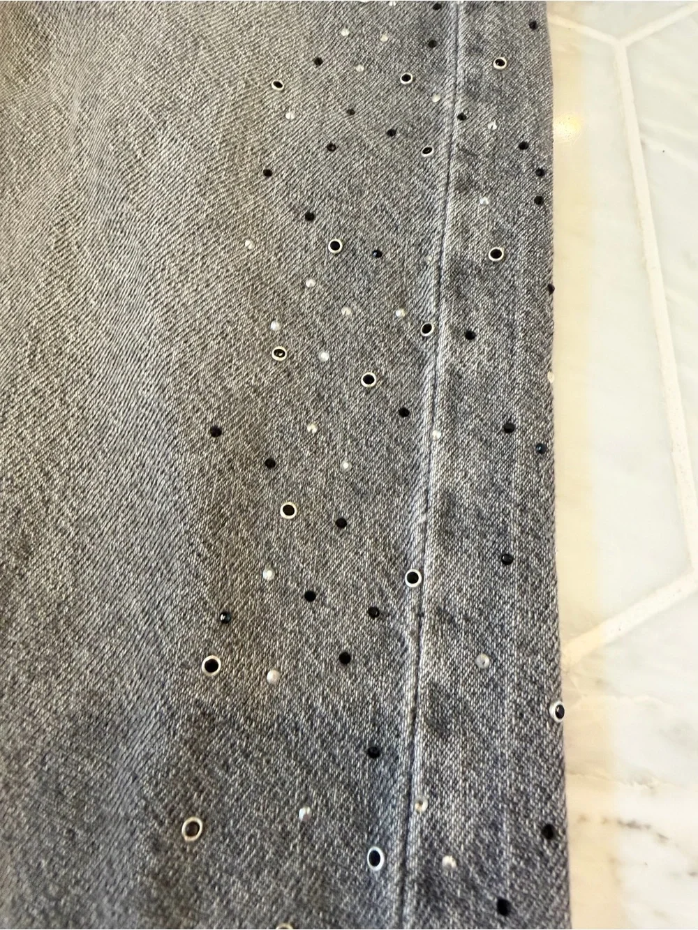 Zara Kids Rhinestone Wide Leg Jeans - Size 9-10 Years